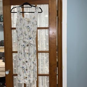 White dress with flowers